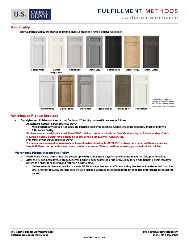 California Regional Delivery